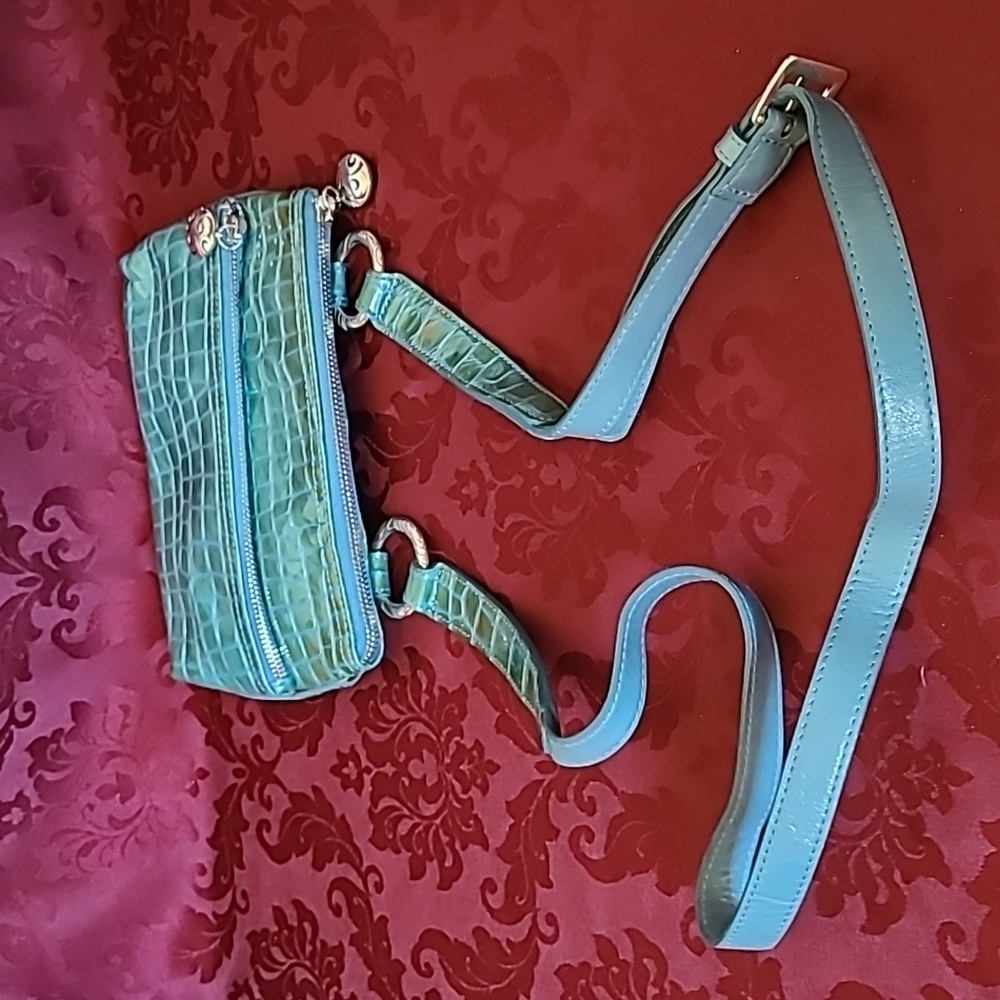 Brighton Teal Twister Zip Pouch Crossbody - Picture 10 of 14